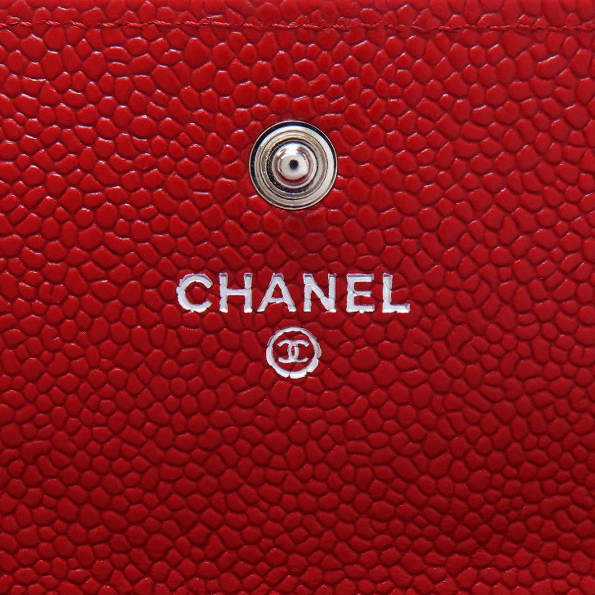 CHANEL COCO Mark Matelasse SilverHardware Long wallet (with coin pocket) Grained Calfskin Skin Ladies [Used]