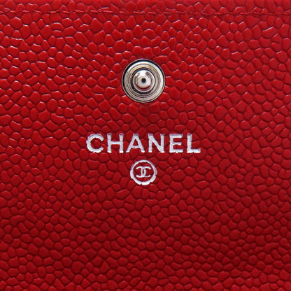 CHANEL COCO Mark Matelasse SilverHardware Long wallet (with coin pocket) Grained Calfskin Skin Ladies [Used]