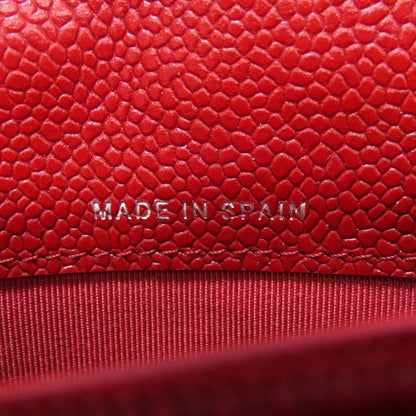 CHANEL COCO Mark Matelasse SilverHardware Long wallet (with coin pocket) Grained Calfskin Skin Ladies [Used]