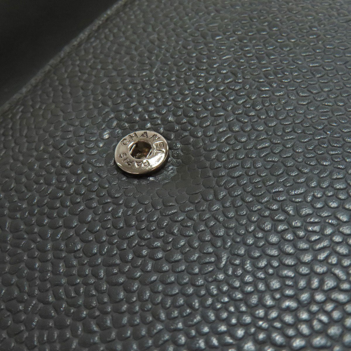 CHANEL COCO Mark Long wallet (with coin pocket) Grained Calfskin Skin Ladies [Used]