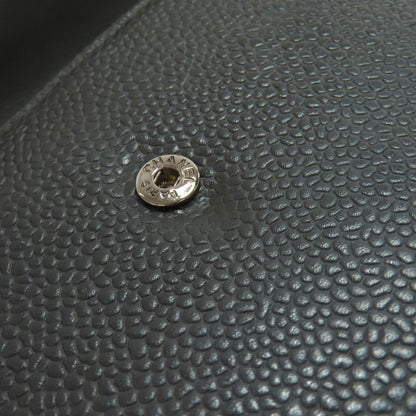 CHANEL COCO Mark Long wallet (with coin pocket) Grained Calfskin Skin Ladies [Used]