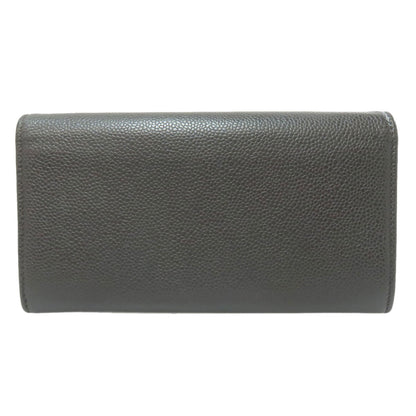 CHANEL COCO Mark Long wallet (with coin pocket) Grained Calfskin Skin Ladies [Used]