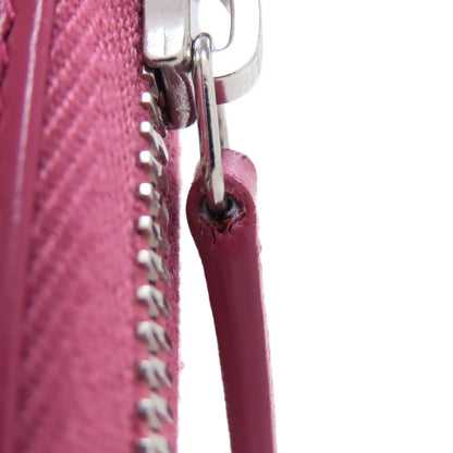 CHANEL Camellia COCO Mark SilverHardware Long wallet (with coin pocket) Calf Ladies [Used]