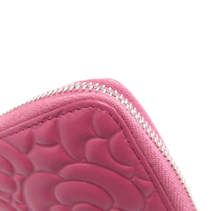 CHANEL Camellia COCO Mark SilverHardware Long wallet (with coin pocket) Calf Ladies [Used]