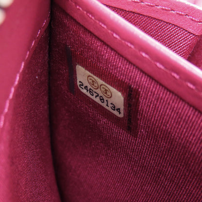 CHANEL Camellia COCO Mark SilverHardware Long wallet (with coin pocket) Calf Ladies [Used]