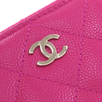 CHANEL Matelasse COCO Mark SilverHardware Long wallet (with coin pocket) Grained Calfskin Skin Ladies [Used]