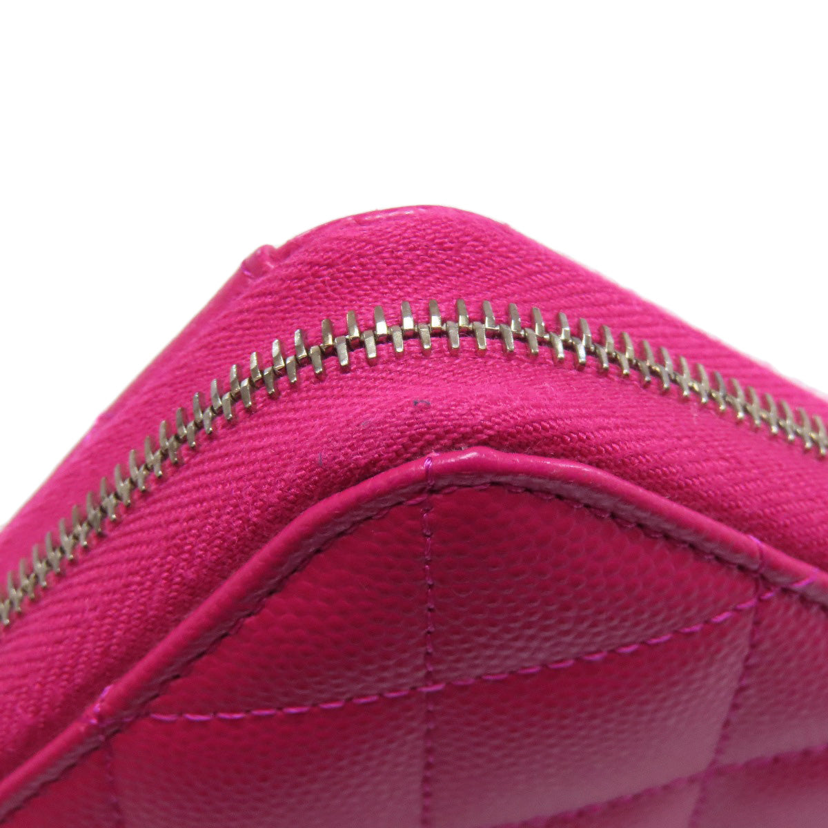 CHANEL Matelasse COCO Mark SilverHardware Long wallet (with coin pocket) Grained Calfskin Skin Ladies [Used]