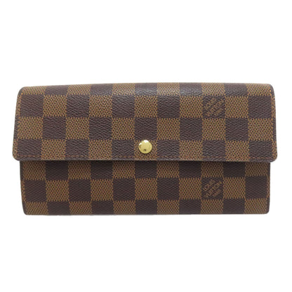 LOUIS VUITTON N61734 Portefeiulle Â· Sarah old Long wallet (with coin pocket) Damier canvas Ladies [Used]