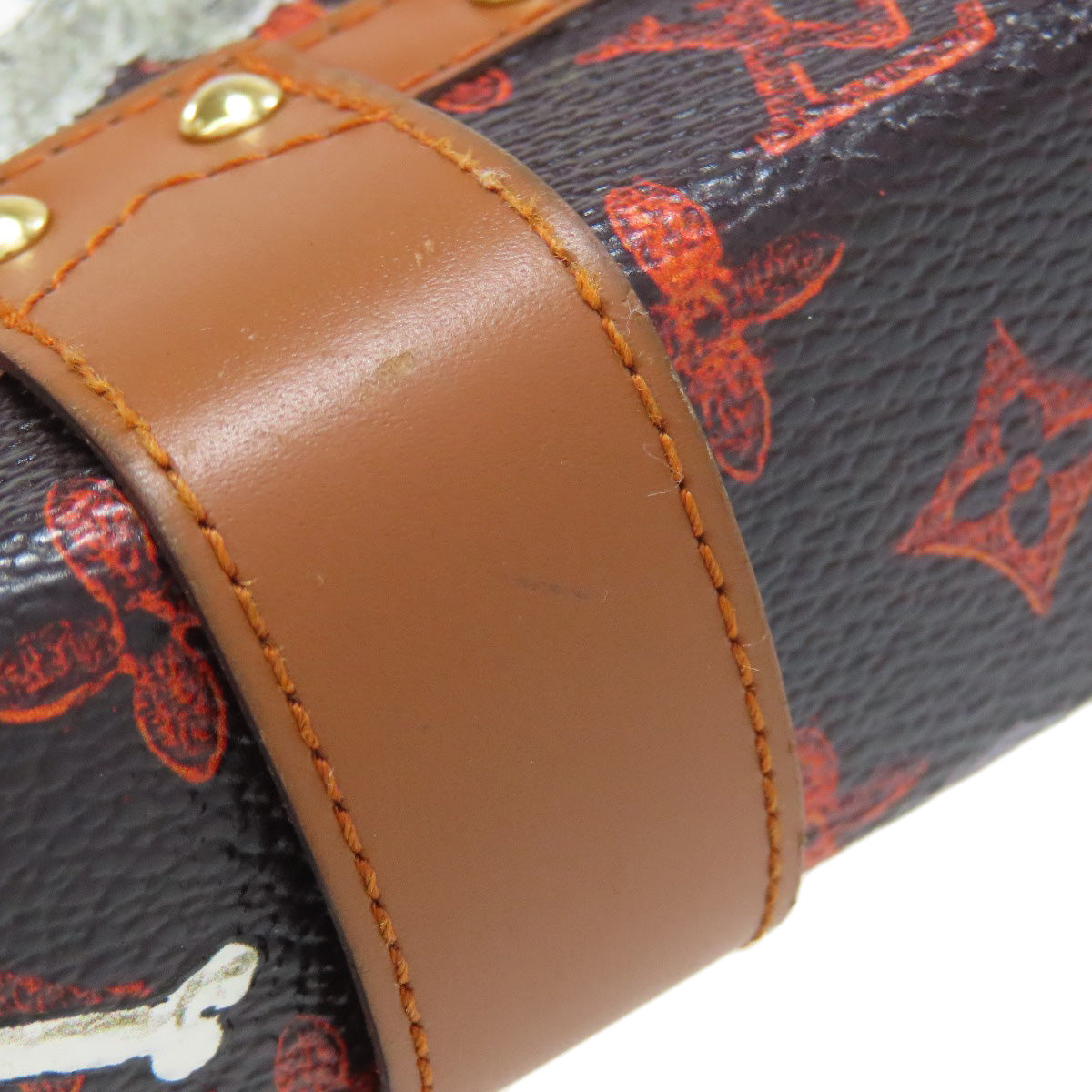 LOUIS VUITTON M63892 Essential Trunk Catgram Accessory pouch Monogram canvas Ladies [Used]