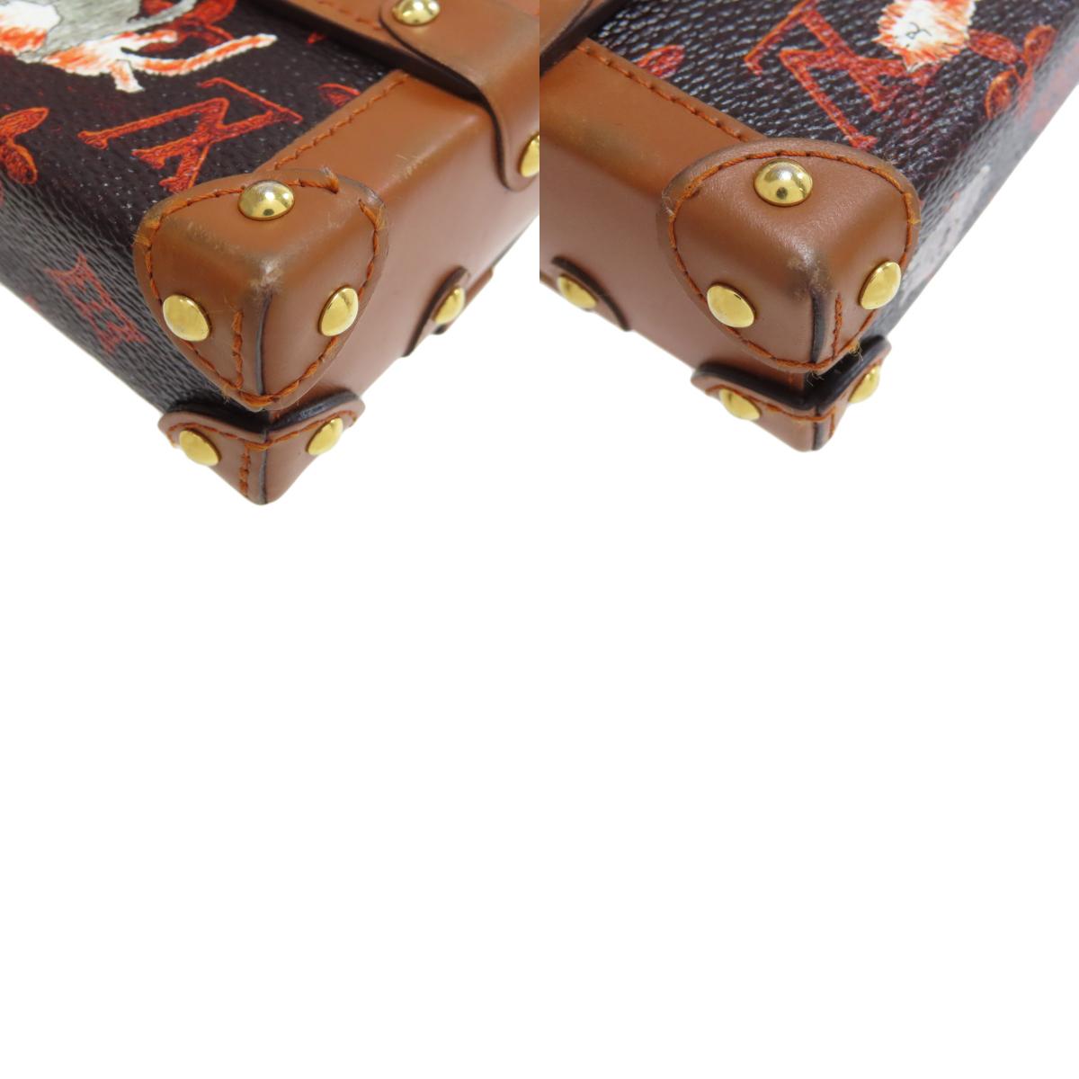 LOUIS VUITTON M63892 Essential Trunk Catgram Accessory pouch Monogram canvas Ladies [Used]