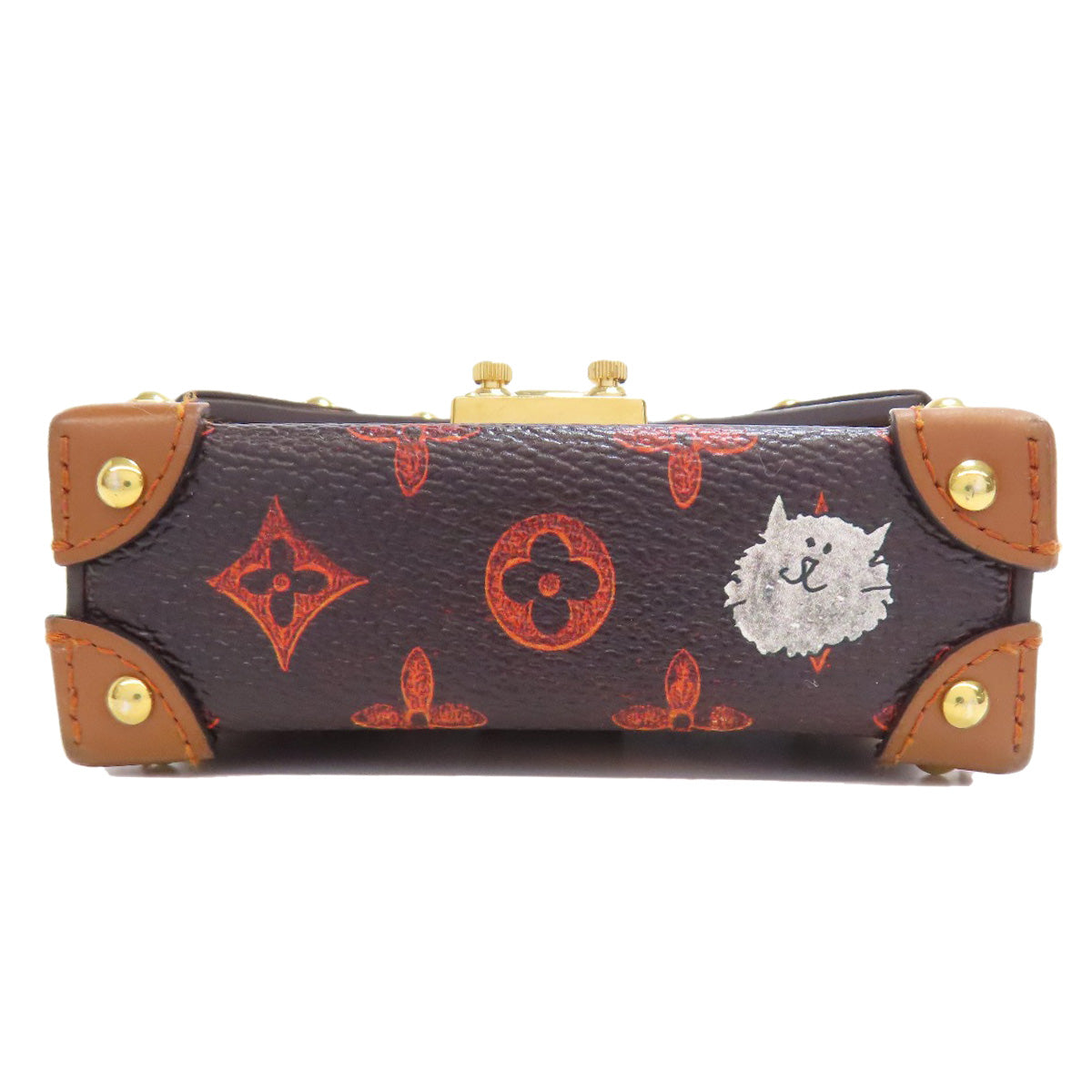 LOUIS VUITTON M63892 Essential Trunk Catgram Accessory pouch Monogram canvas Ladies [Used]