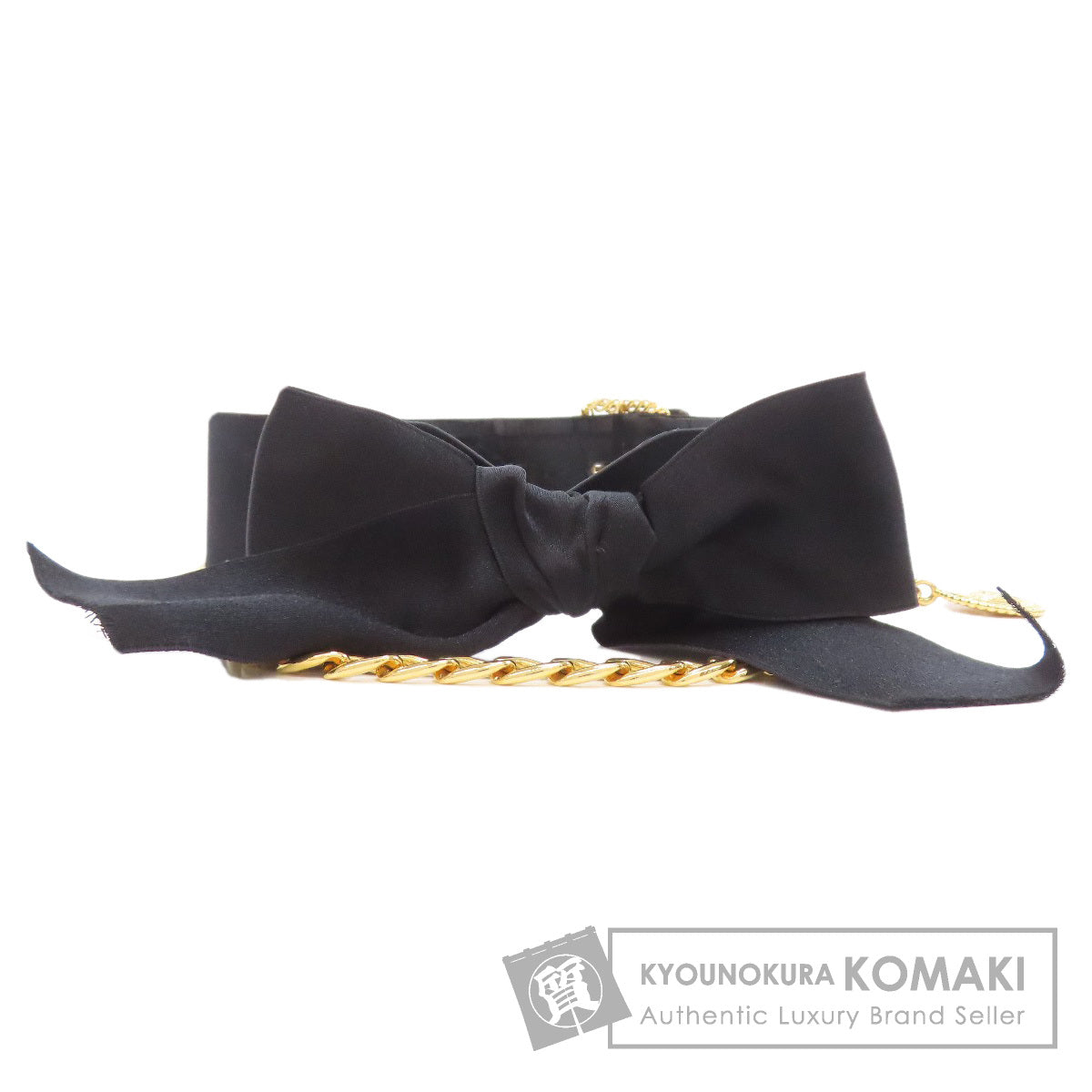 CHANEL ribbon belt Satin mens [Used]