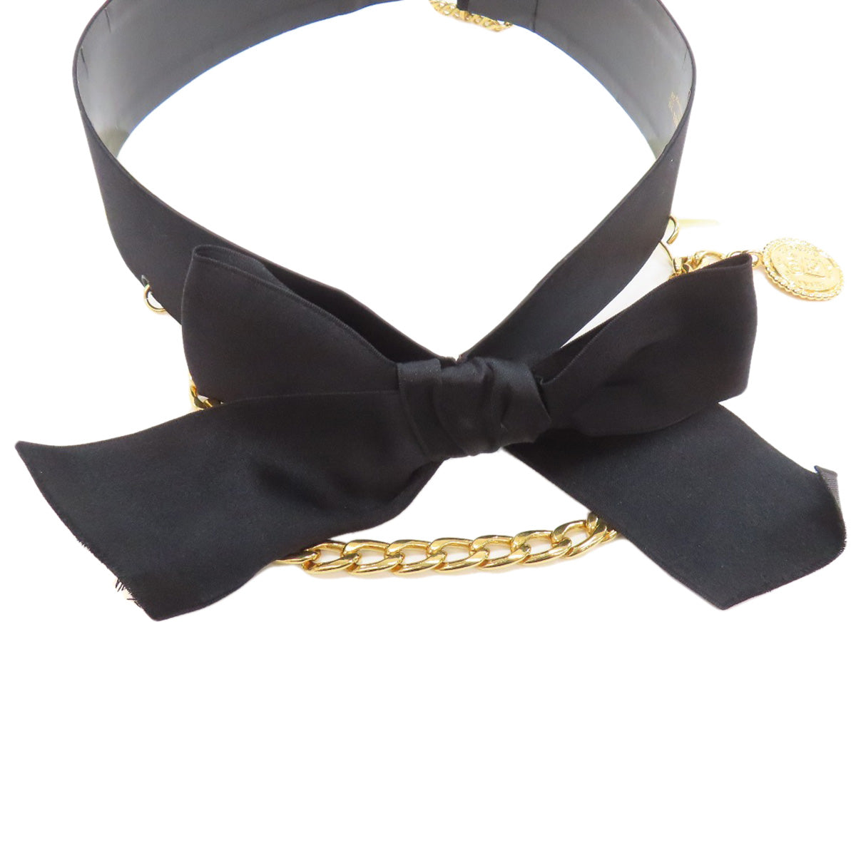 CHANEL ribbon belt Satin mens [Used]