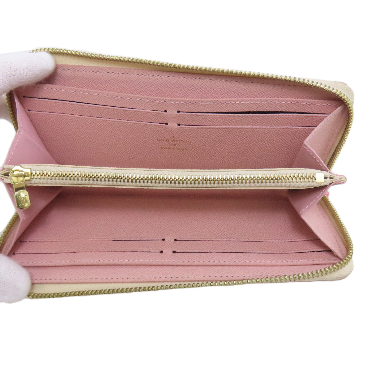 LOUIS VUITTON N61264 Portefeiulle・Clemence Long wallet (with coin pocket) Damier canvas Ladies [Used]