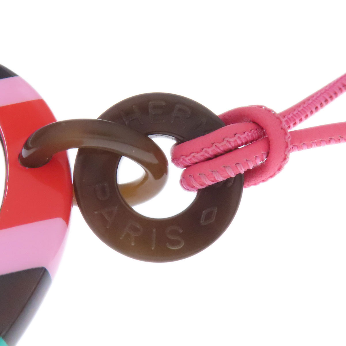 HERMES H Equip Pendant Necklace Buffalo horn Ladies [Used]