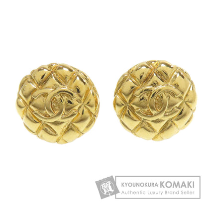 CHANEL Matelasse COCO Button Earring Metal Ladies [Used]