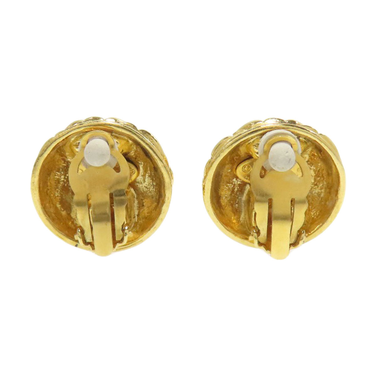 CHANEL Matelasse COCO Button Earring Metal Ladies [Used]