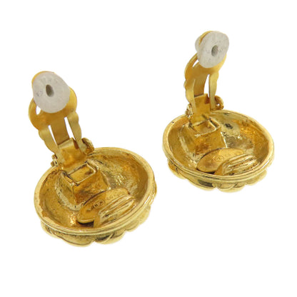 CHANEL Matelasse COCO Button Earring Metal Ladies [Used]