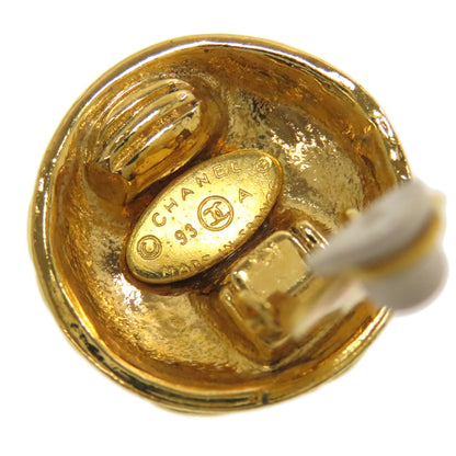 CHANEL Matelasse COCO Button Earring Metal Ladies [Used]