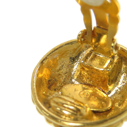 CHANEL Matelasse COCO Button Earring Metal Ladies [Used]