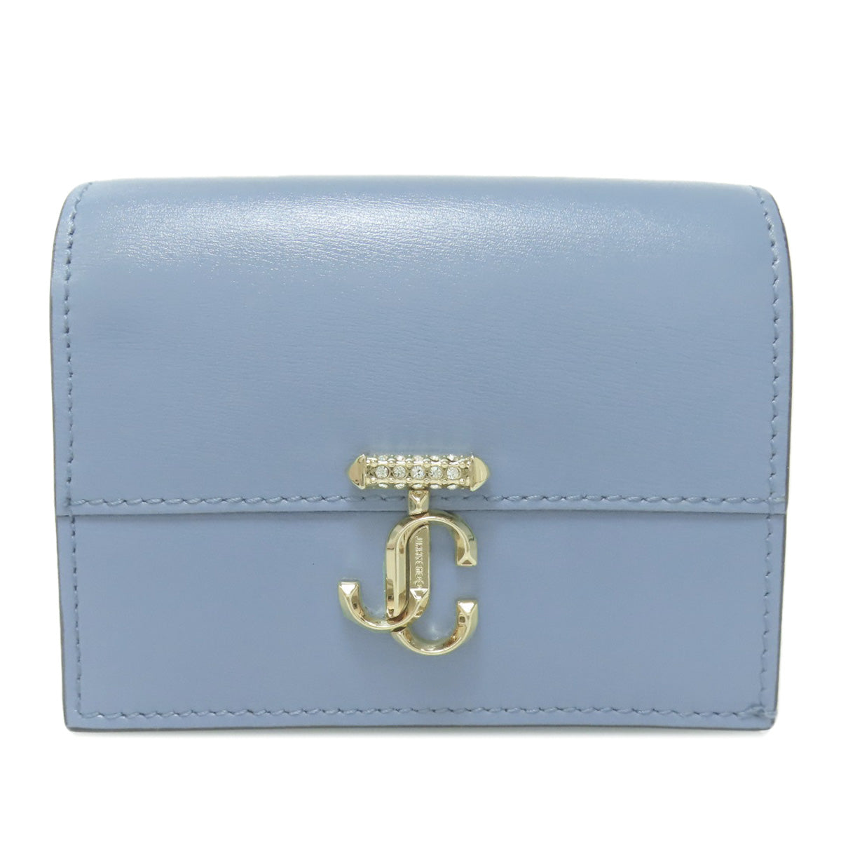 Jimmy Choo logo Bifold Wallet with Coin Pocket Calf Ladies [Used]