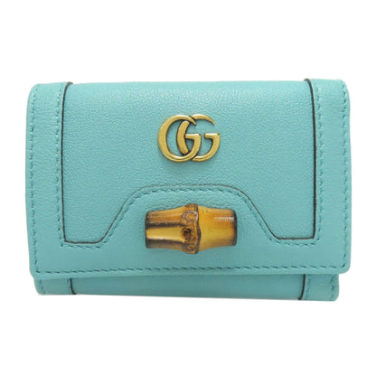 GUCCI 658633 Diana Bamboo Compact Wallet Bifold Wallet with Coin Pocket Calf Ladies [Used]