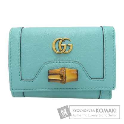 GUCCI 658633 Diana Bamboo Compact Wallet Bifold Wallet with Coin Pocket Calf Ladies [Used]