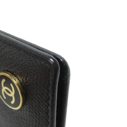 CHANEL COCO Button Card Case Calf Ladies [Used]