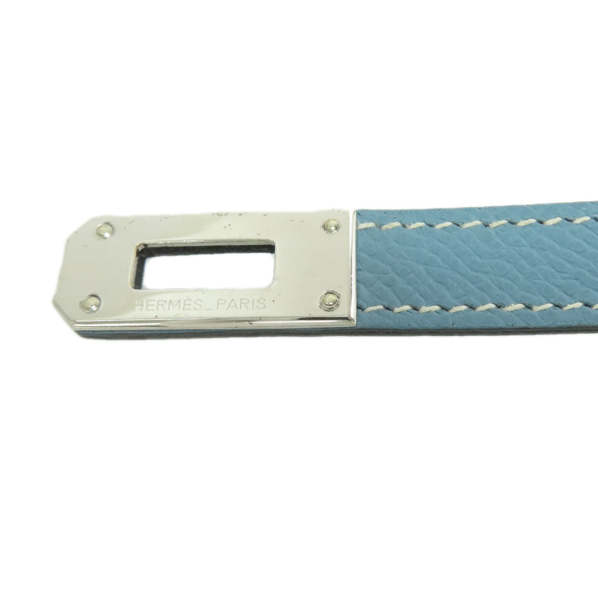 HERMES Kelly Wallet Compact Blue Jean Silver Hardware Bifold Wallet with Coin Pocket Epsom Ladies [Used]