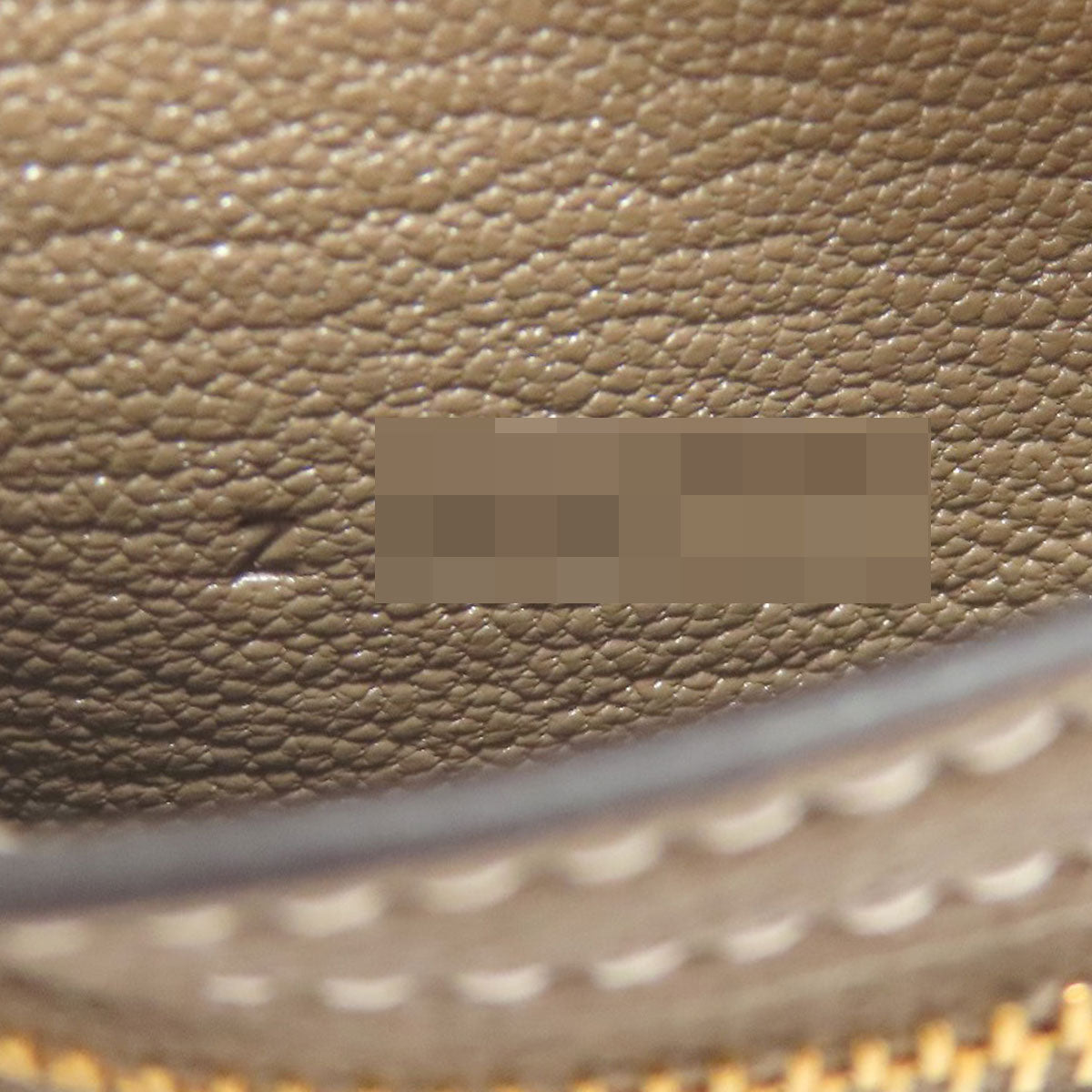 HERMES Bearn Combination Etoupe GoldHardware Bifold Wallet with Coin Pocket Chevre Ladies [Used]