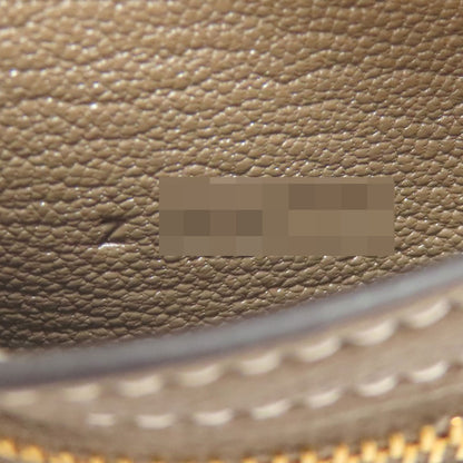 HERMES Bearn Combination Etoupe GoldHardware Bifold Wallet with Coin Pocket Chevre Ladies [Used]