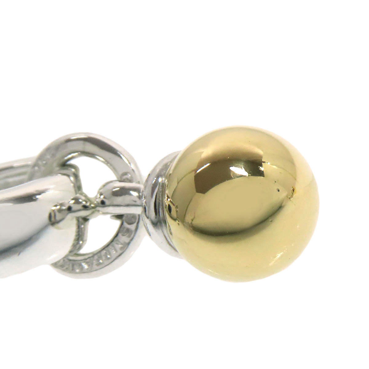 TIFFANY&Co. Hardware hoop 2WAY Earring Silver 18K Yellow GoldLadies [Used]