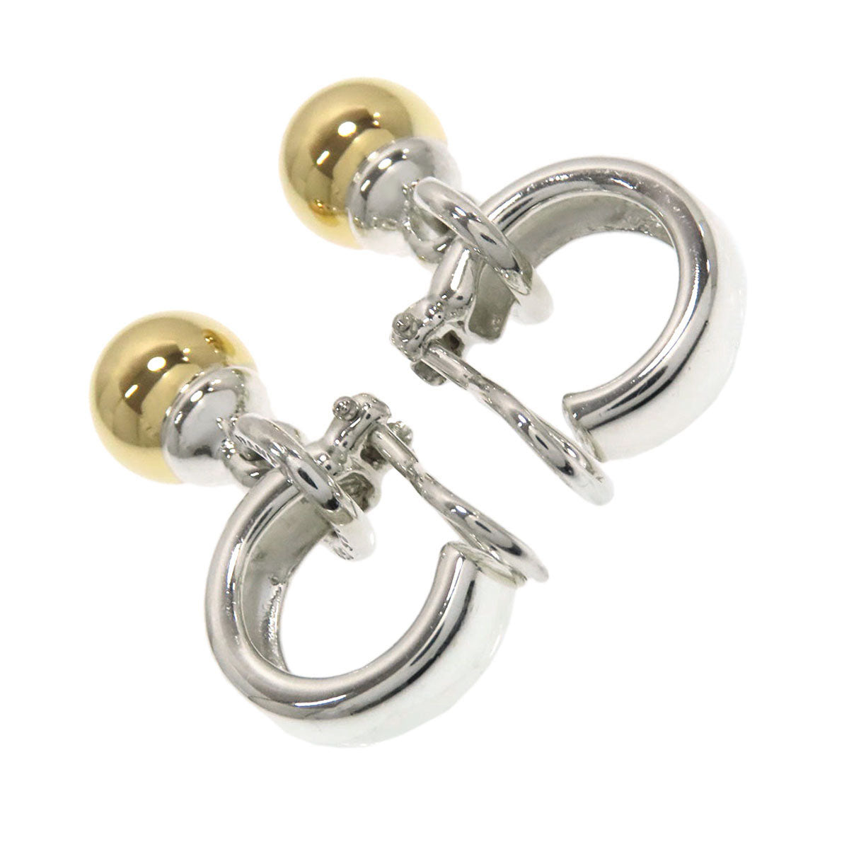 TIFFANY&Co. Hardware hoop 2WAY Earring Silver 18K Yellow GoldLadies [Used]