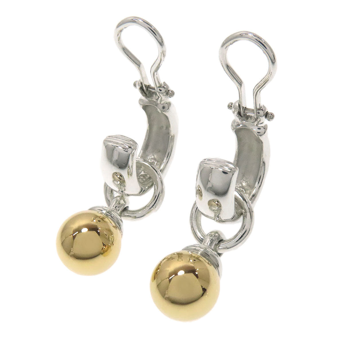 TIFFANY&Co. Hardware hoop 2WAY Earring Silver 18K Yellow GoldLadies [Used]