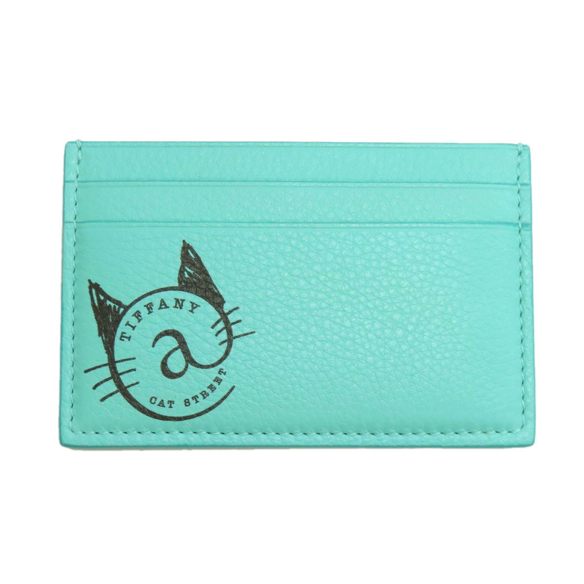 TIFFANY&Co. TIFFANY & Co. Cat Street Card Case Calf Ladies [Used]
