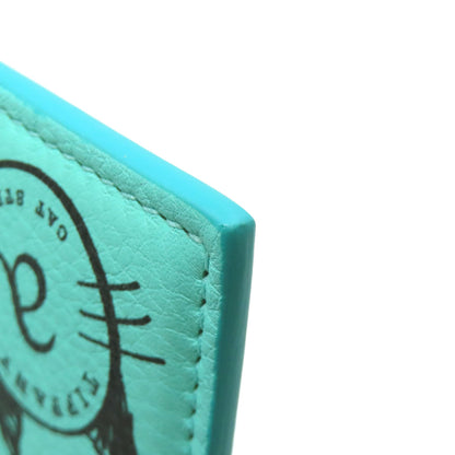 TIFFANY&Co. TIFFANY & Co. Cat Street Card Case Calf Ladies [Used]