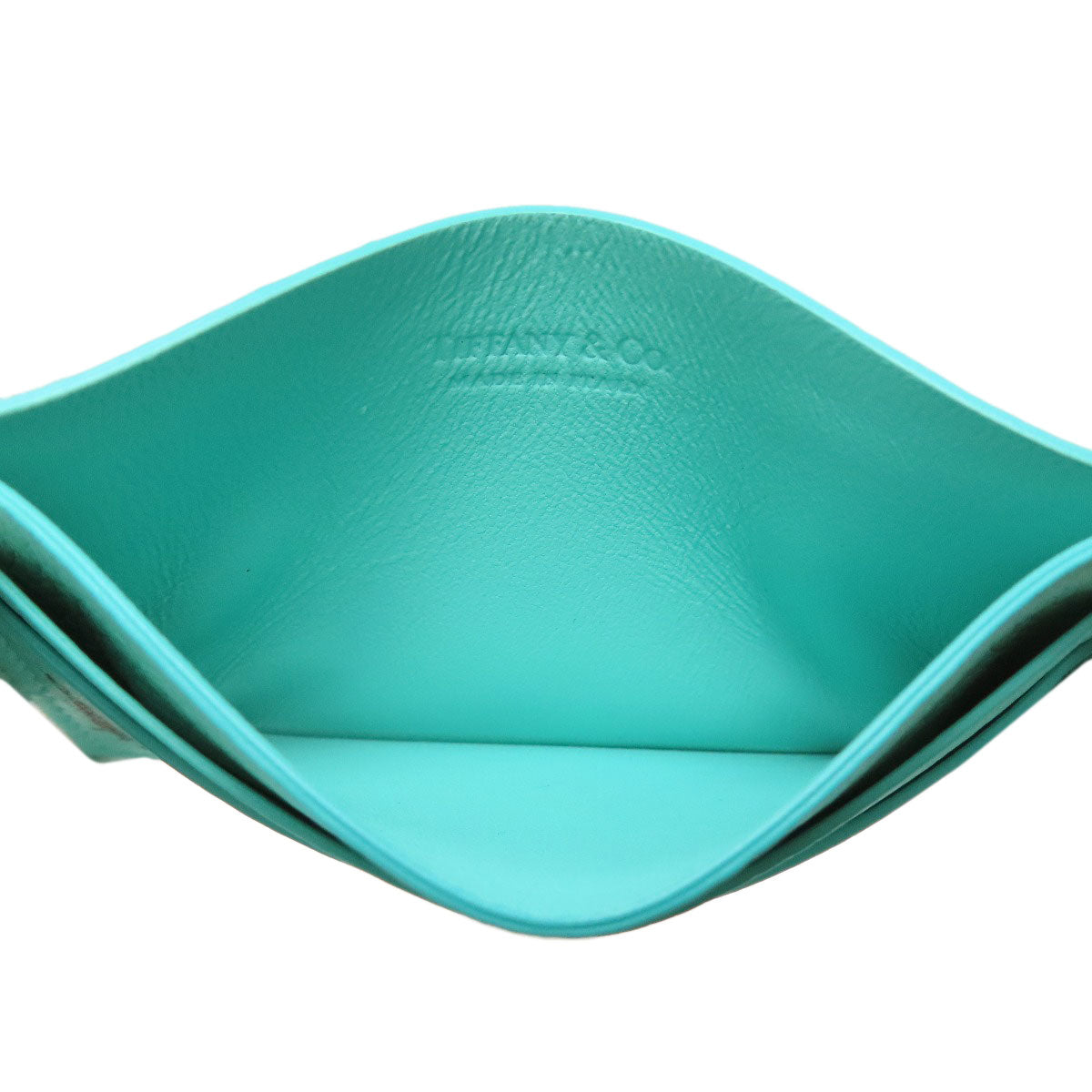 TIFFANY&Co. TIFFANY & Co. Cat Street Card Case Calf Ladies [Used]