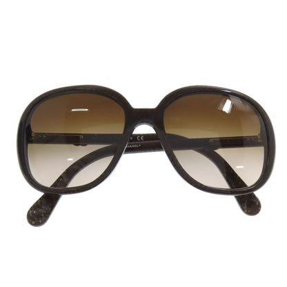 CHANEL COCO Mark woodgrain sunglasses Plastic Ladies [Used]
