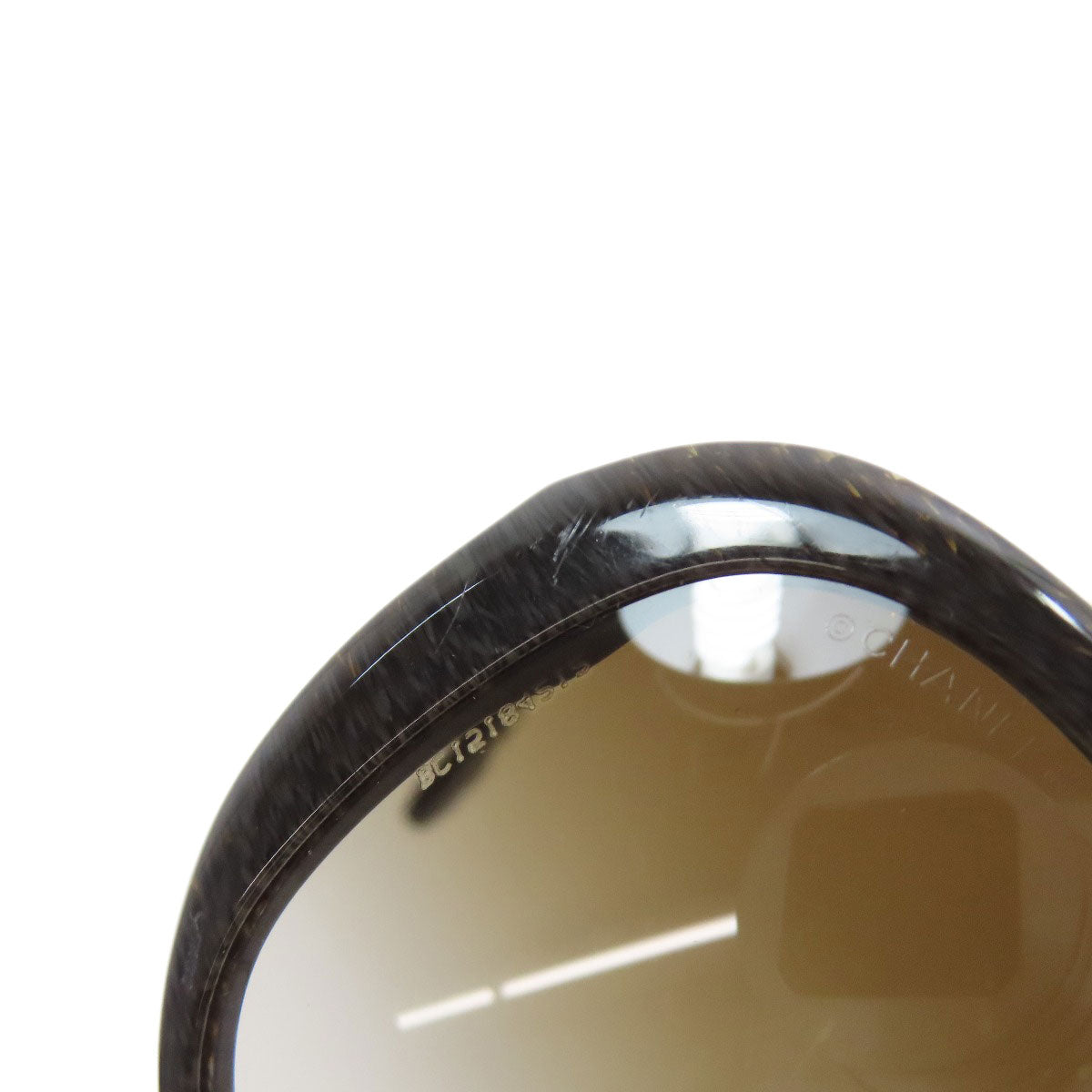 CHANEL COCO Mark woodgrain sunglasses Plastic Ladies [Used]