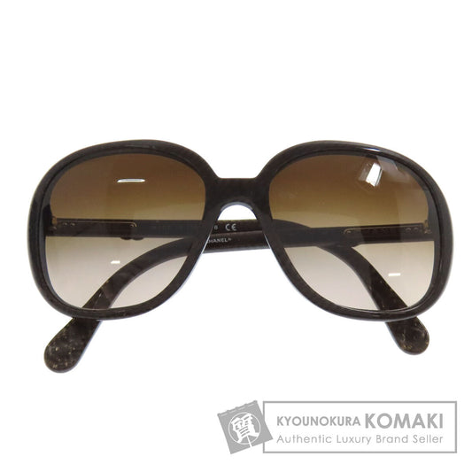 CHANEL COCO Mark woodgrain sunglasses Plastic Ladies [Used]