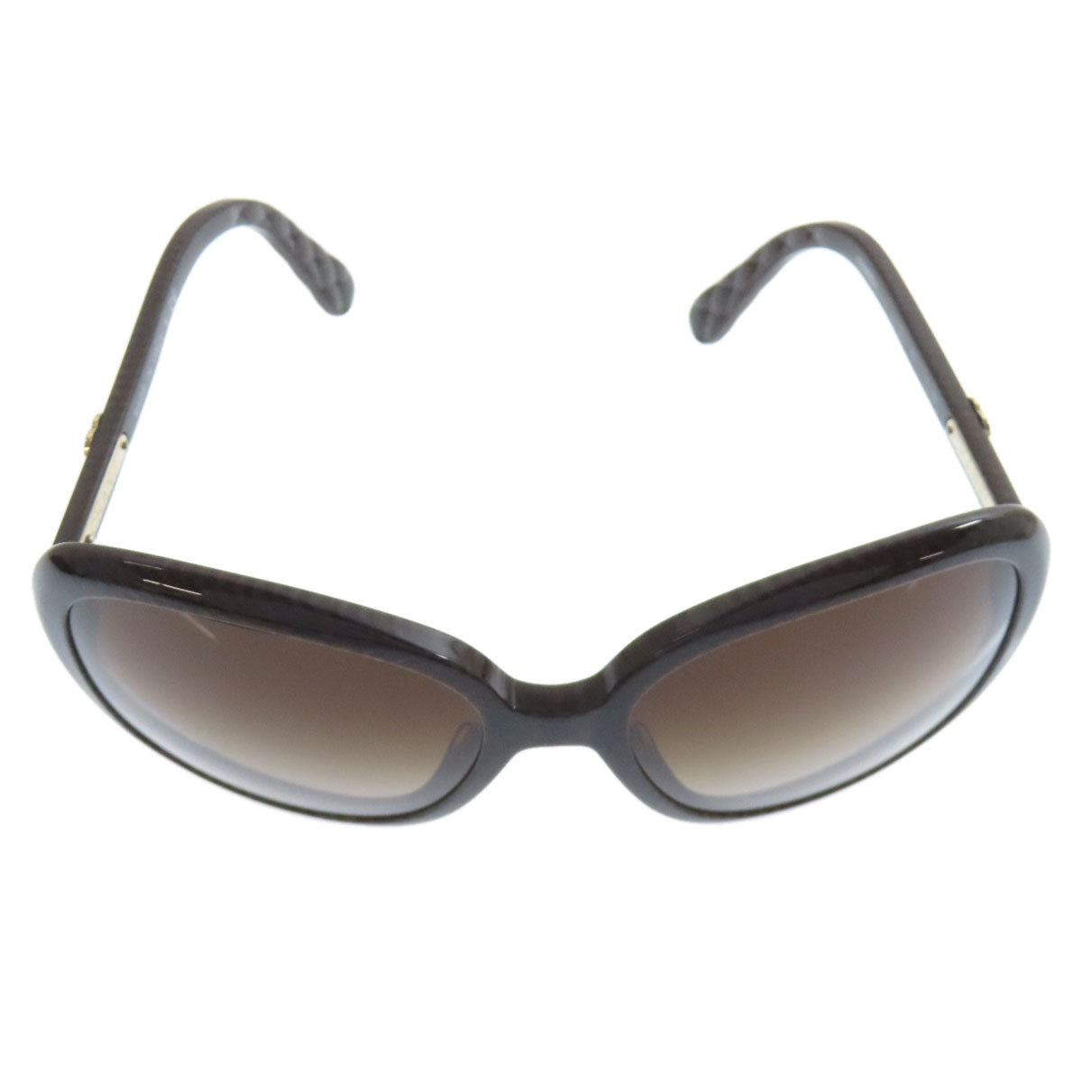 CHANEL COCO Mark woodgrain sunglasses Plastic Ladies [Used]