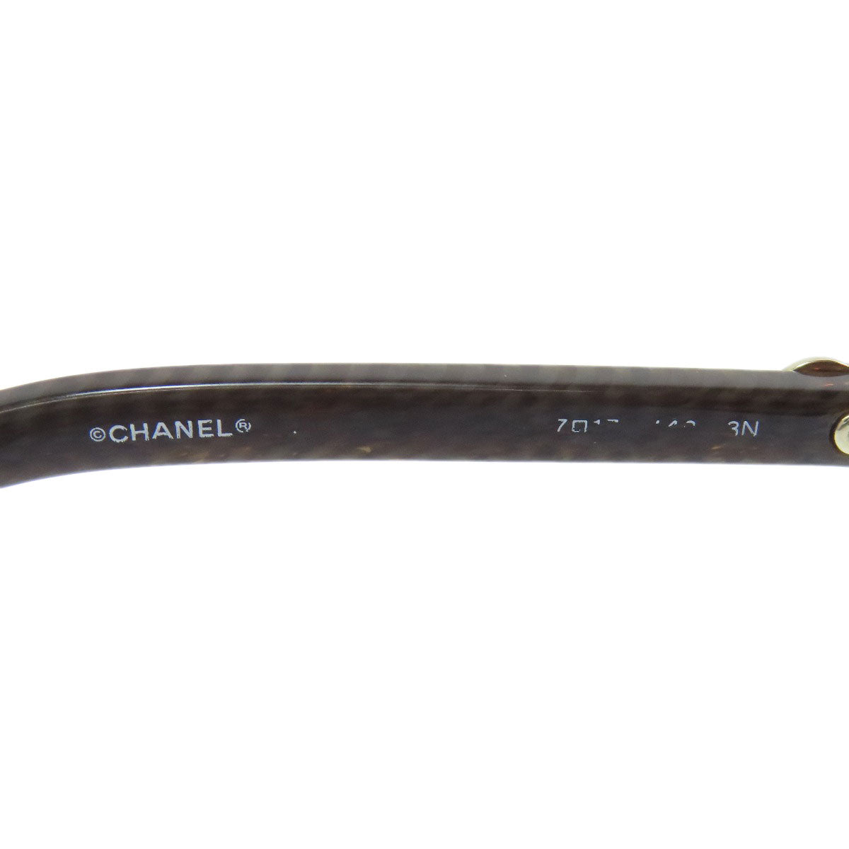 CHANEL COCO Mark woodgrain sunglasses Plastic Ladies [Used]