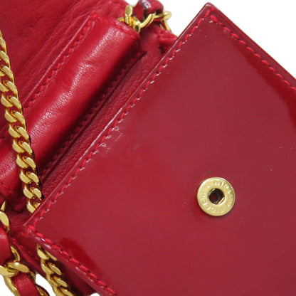 CHANEL COCO Mark ChainShoulder Accessory pouch Enamel Ladies [Used]