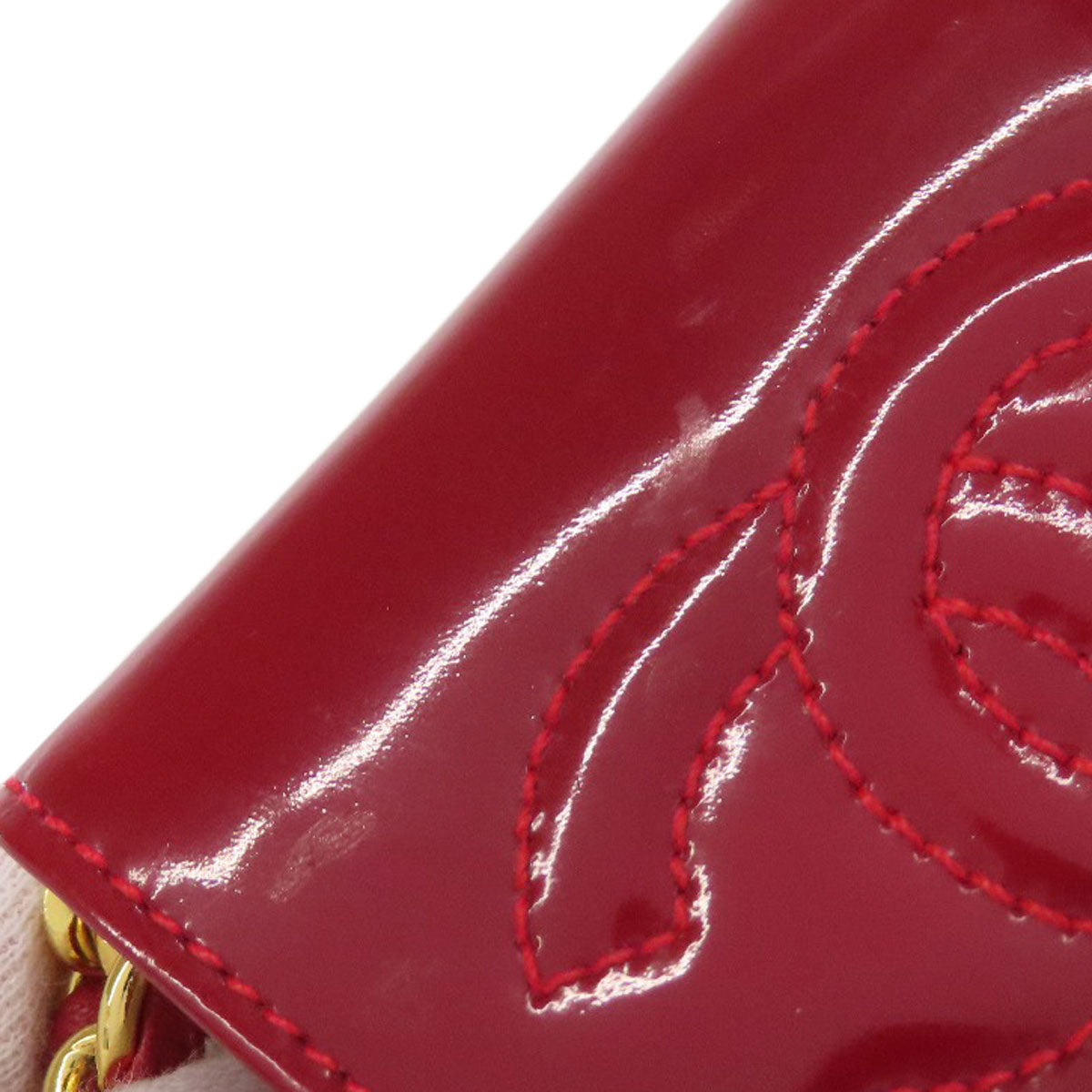 CHANEL COCO Mark ChainShoulder Accessory pouch Enamel Ladies [Used]