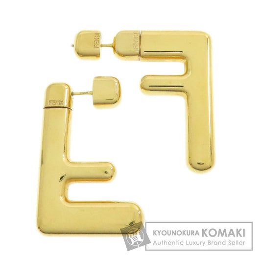 FENDI FF logo earring Metal Ladies [Used]