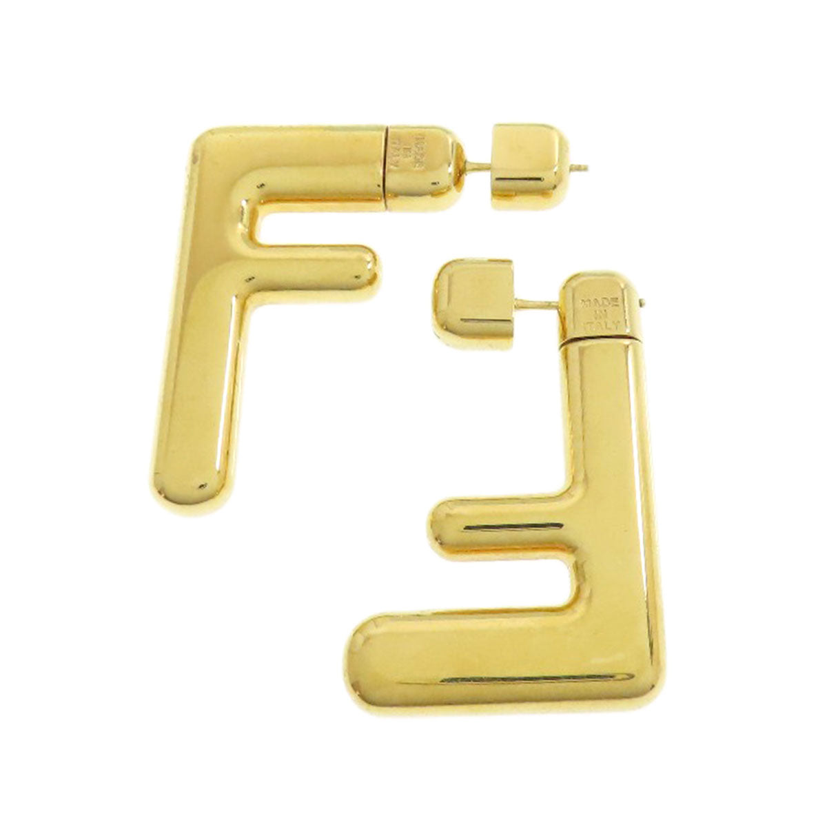FENDI FF logo earring Metal Ladies [Used]