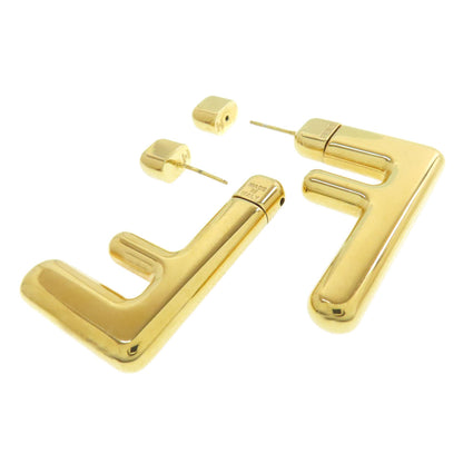 FENDI FF logo earring Metal Ladies [Used]