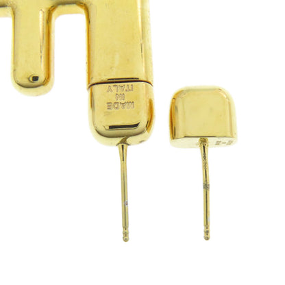 FENDI FF logo earring Metal Ladies [Used]