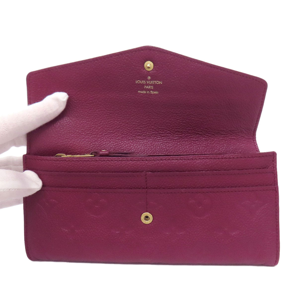 LOUIS VUITTON M60341 Portefeiulle Curieuse Long wallet (with coin pocket) Empreinte Ladies [Used]