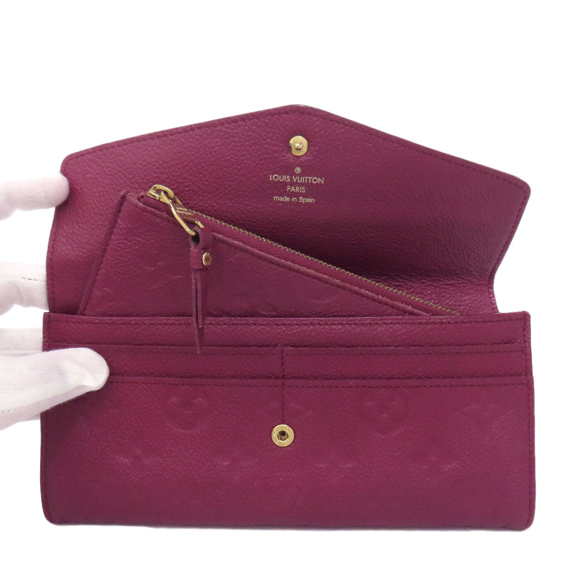 LOUIS VUITTON M60341 Portefeiulle Curieuse Long wallet (with coin pocket) Empreinte Ladies [Used]